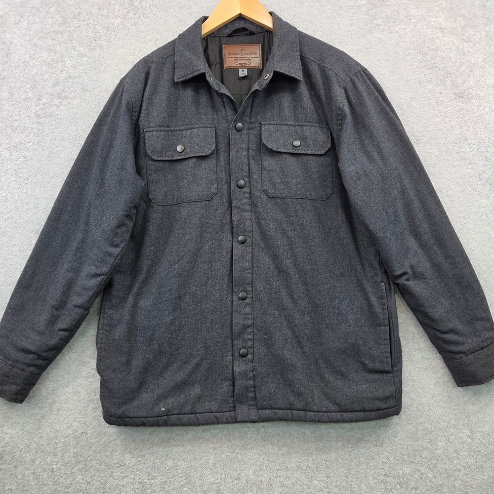 RUGGED ELEMENTS Heritage Gorpcore Insulated Quilted Workwear Jacket Mens M Gray